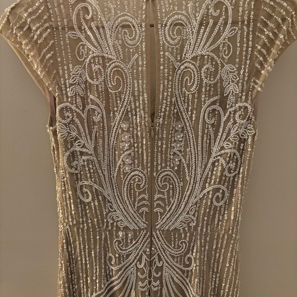 BHLDN White/Cream Beaded Gown - Size 4 - Picture 3 of 9